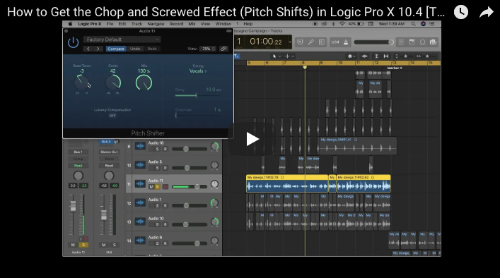How to Get the Chop and Screwed Effect (Pitch Shifts) in Logic Pro X 10.4 [Tutorials by Kameechi #7] - The Official Kameechi Experience